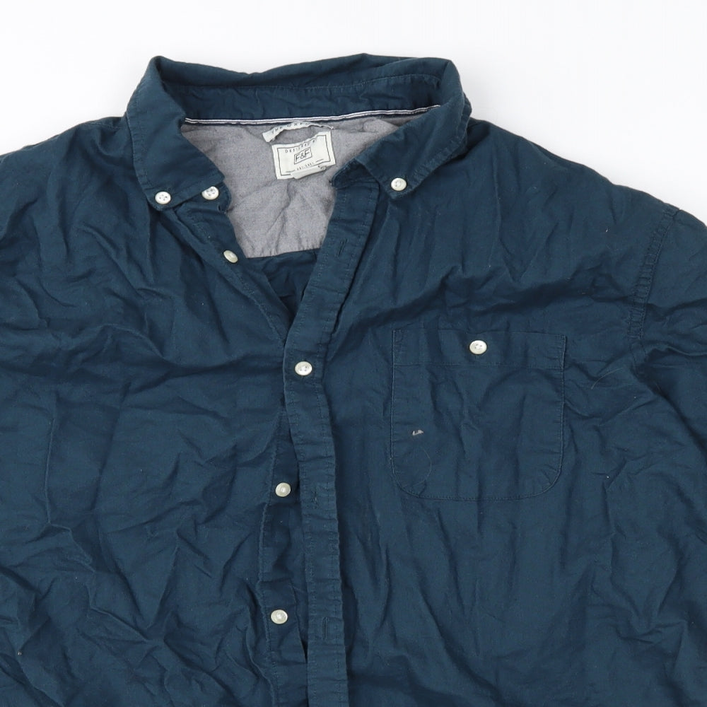 F&F Mens Green    Button-Up Size XL