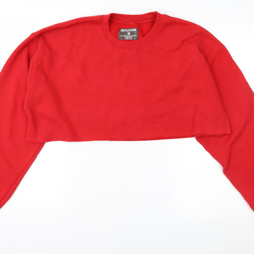 PRETTYLITTLETHING Womens Red   Pullover Sweatshirt Size M
