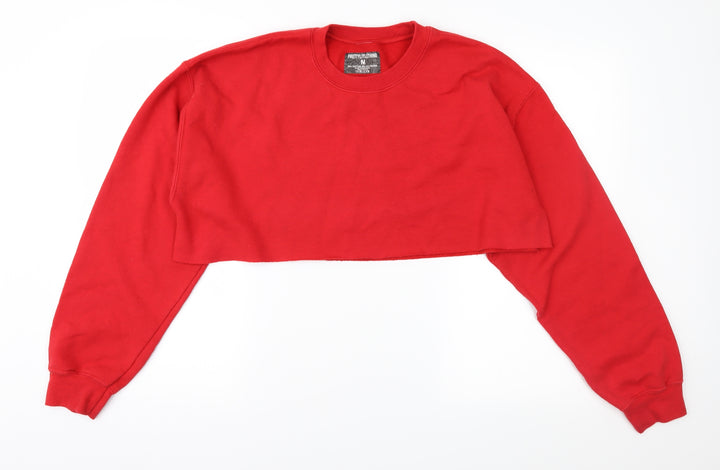 PRETTYLITTLETHING Womens Red   Pullover Sweatshirt Size M