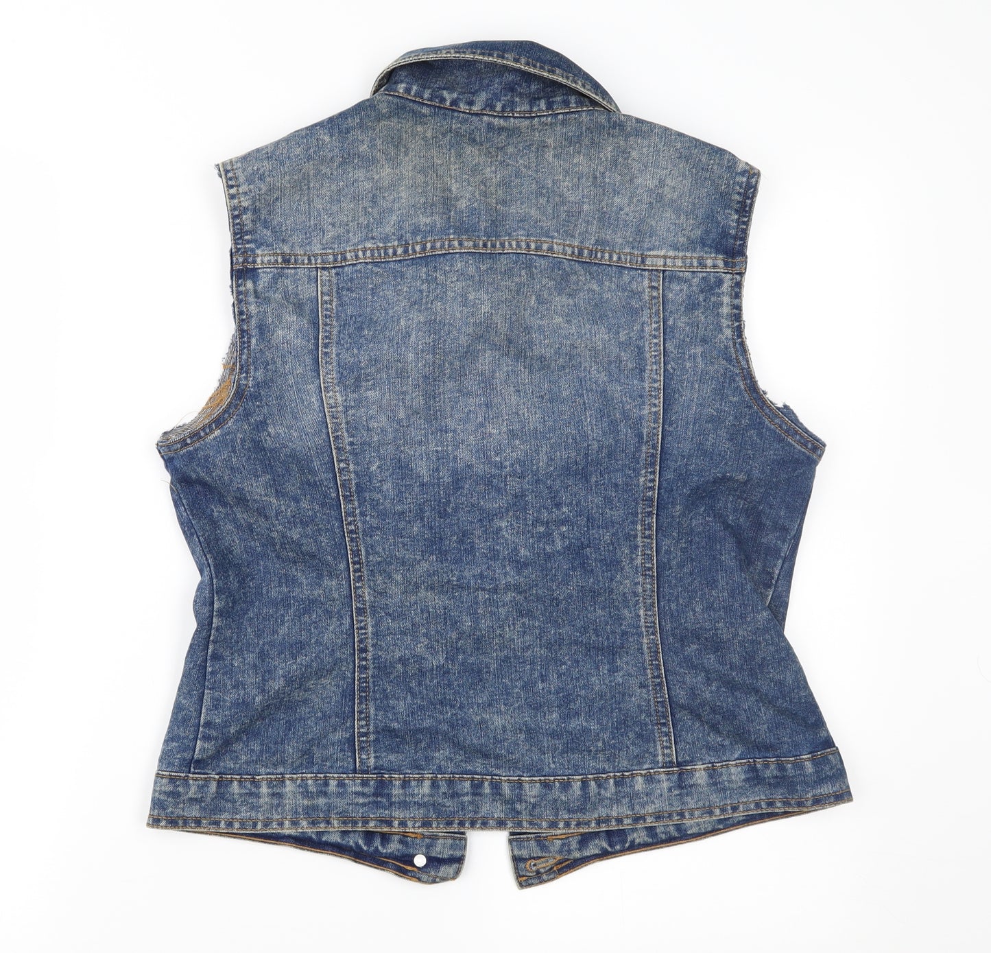 F&F Womens Blue  Denim Gilet Waistcoat Size 10