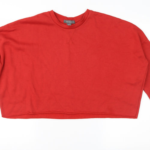 Primark Womens Red   Pullover Sweatshirt Size S  - Cropped