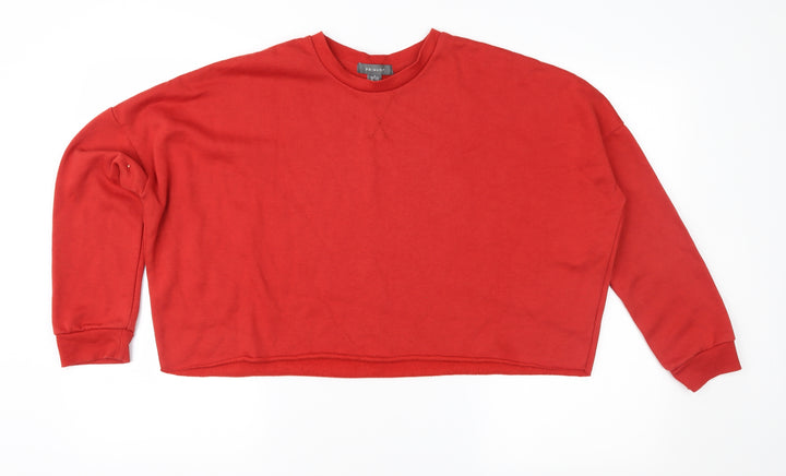 Primark Womens Red   Pullover Sweatshirt Size S  - Cropped