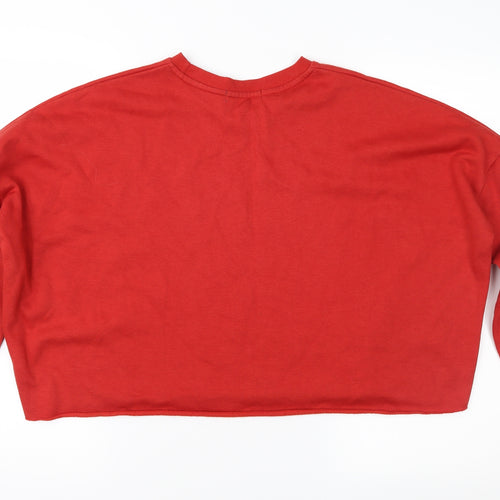 Primark Womens Red   Pullover Sweatshirt Size S  - Cropped