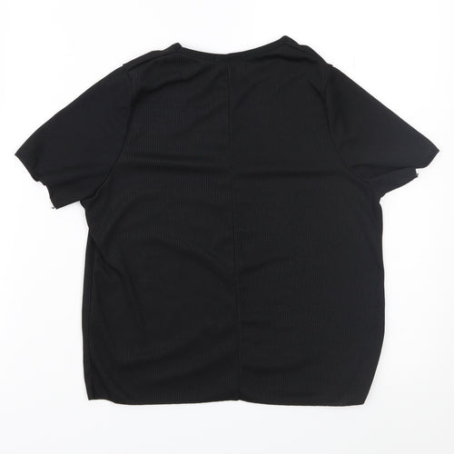 Boohoo Womens Black   Basic T-Shirt Size 4