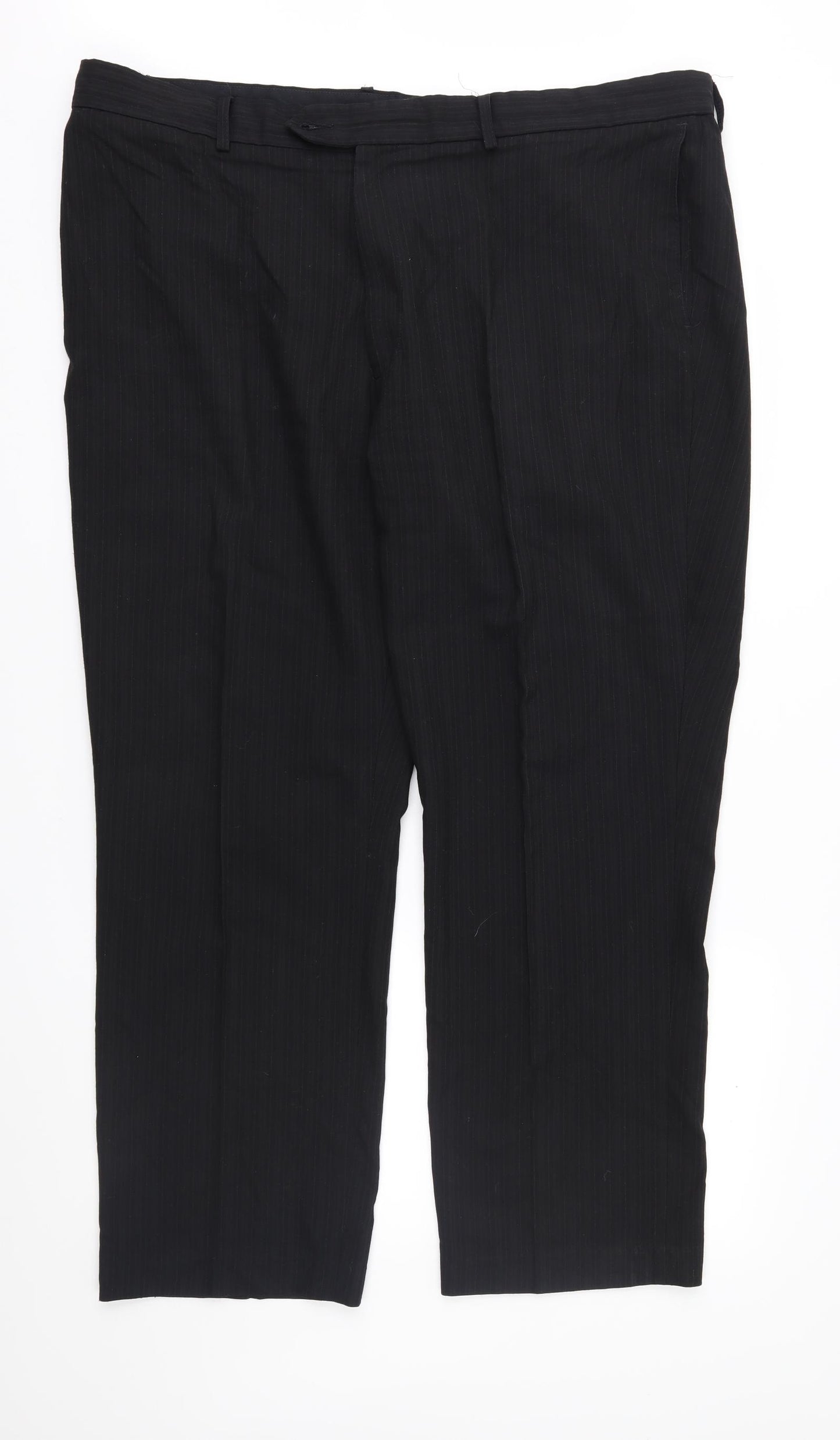F&F Mens Black Striped  Trousers  Size 42 in L28 in