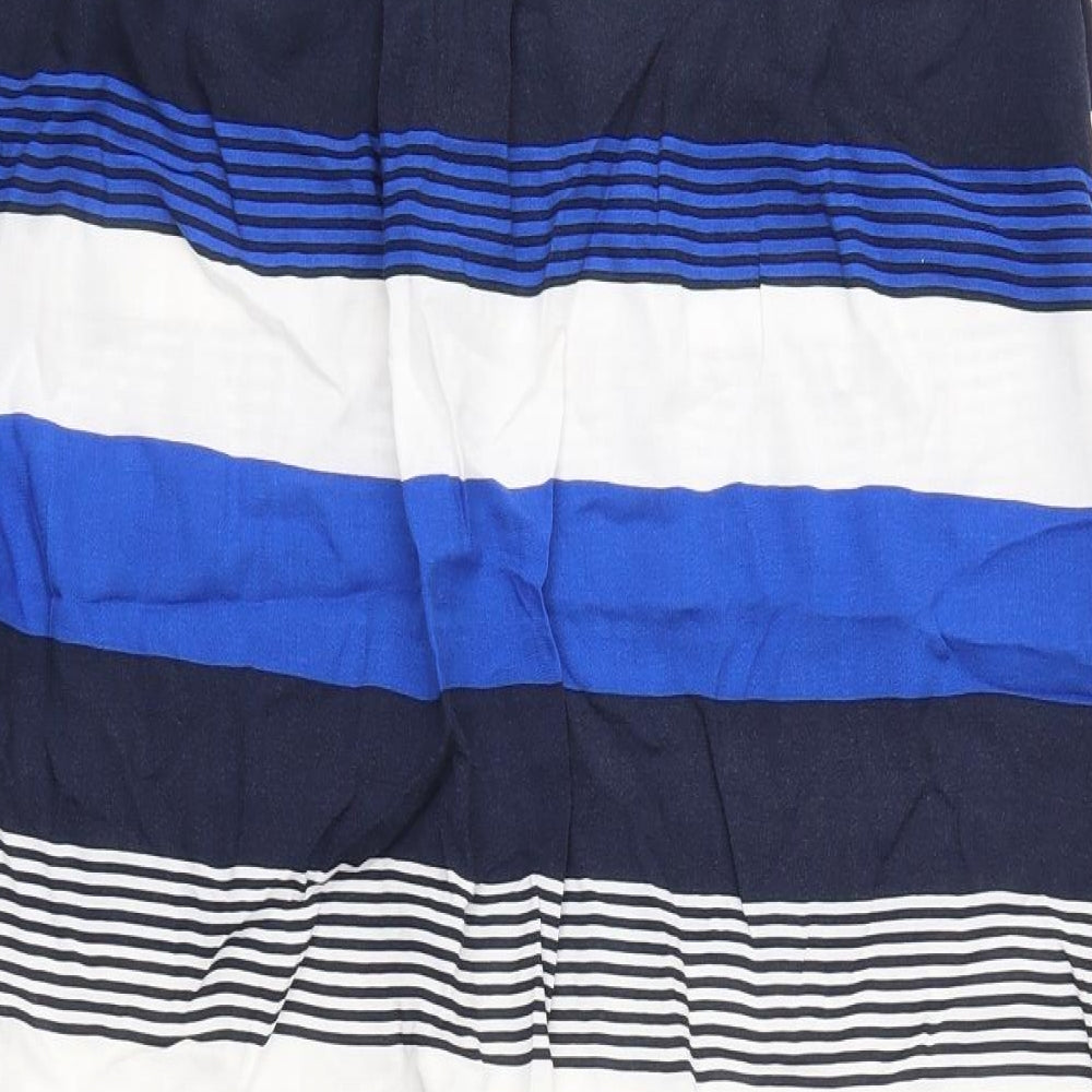 Atmosphere Womens Blue Striped  Maxi Skirt Size 10
