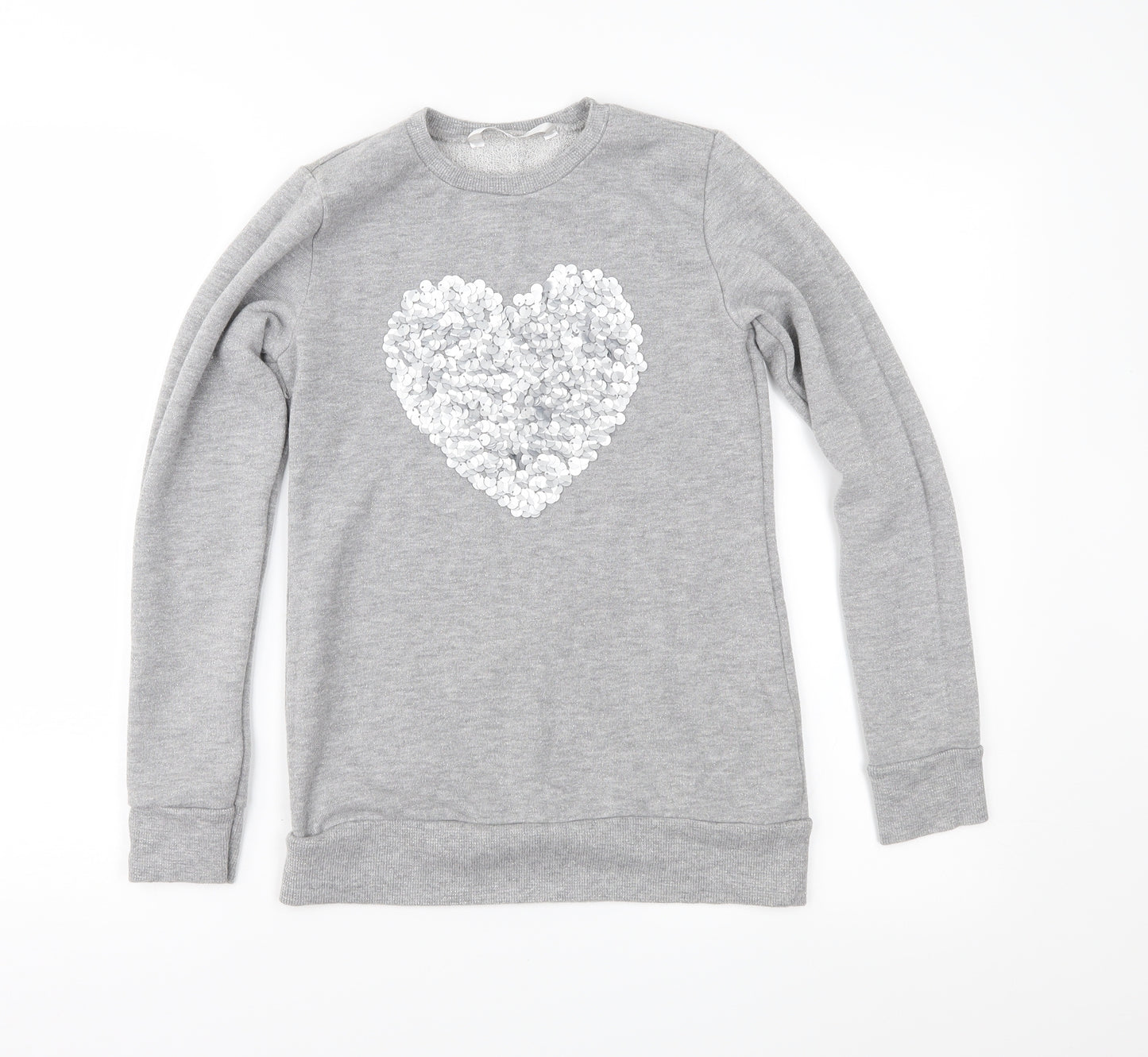 Matalan Girls Grey   Pullover Sweatshirt Size 12-13 Years