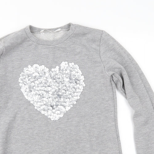 Matalan Girls Grey   Pullover Sweatshirt Size 12-13 Years