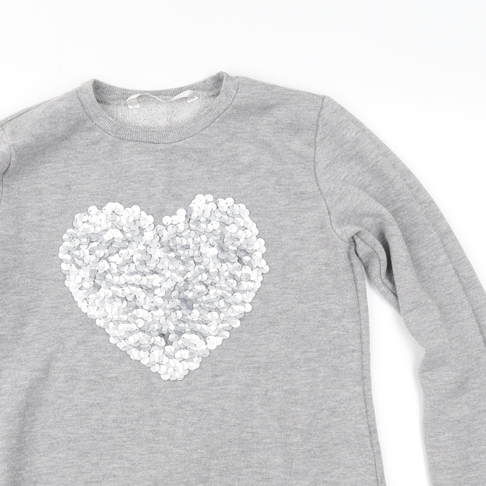 Matalan Girls Grey   Pullover Sweatshirt Size 12-13 Years