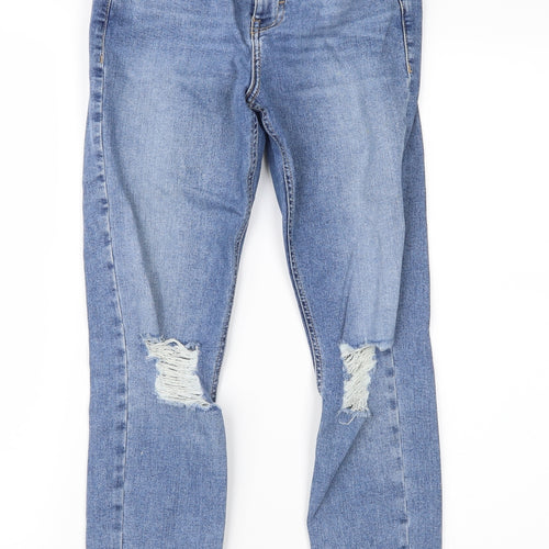 Topshop Womens Blue  Denim Cropped Jeans Size 26 in L23 in