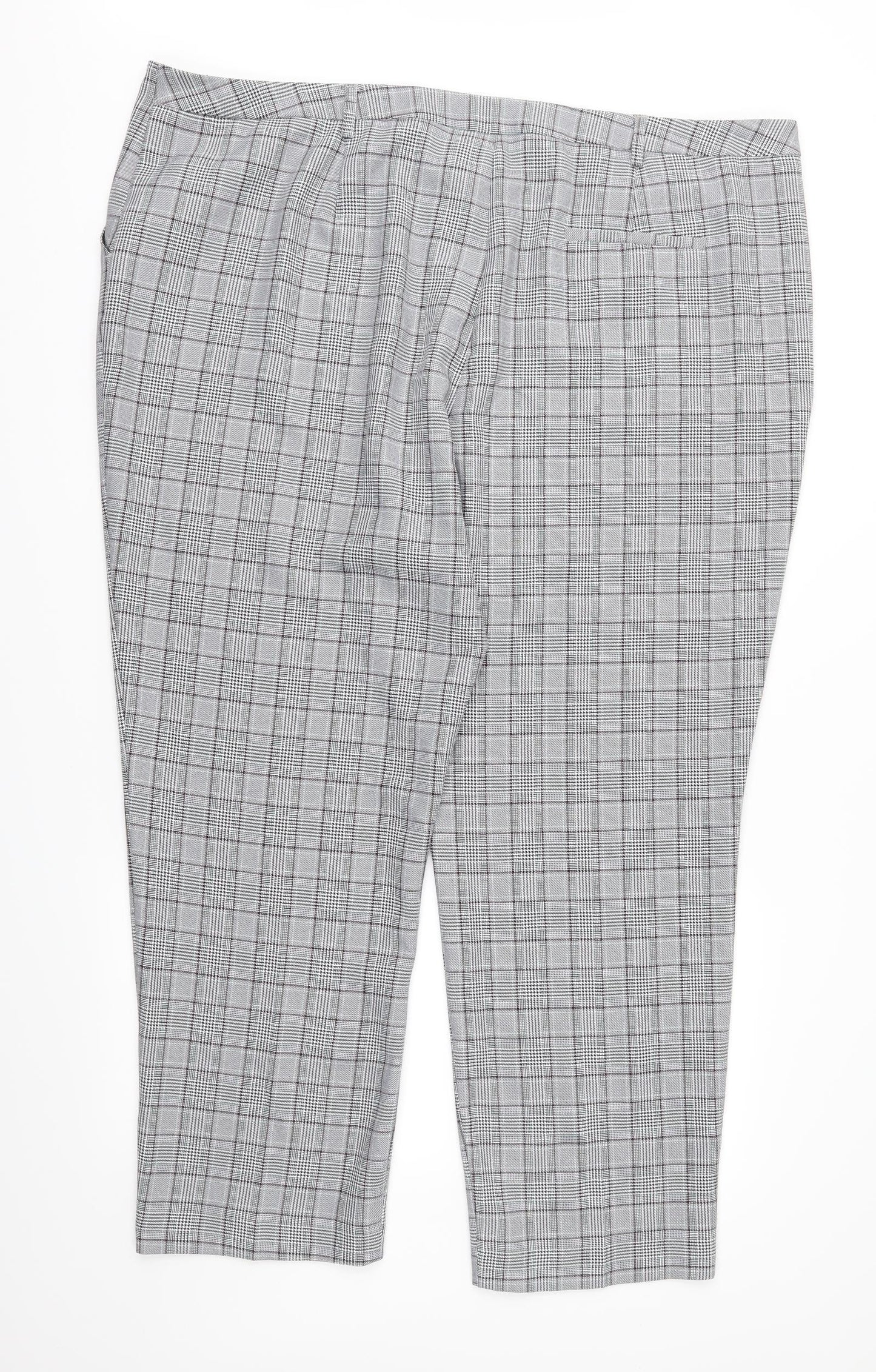 George Womens Grey Check  Trousers  Size 22 L27 in