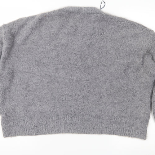 New Look Womens Grey  Knit Pullover Jumper Size L