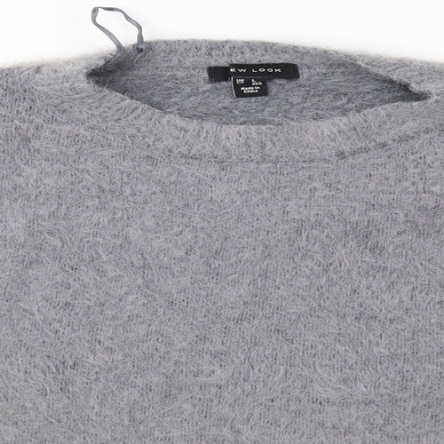 New Look Womens Grey  Knit Pullover Jumper Size L