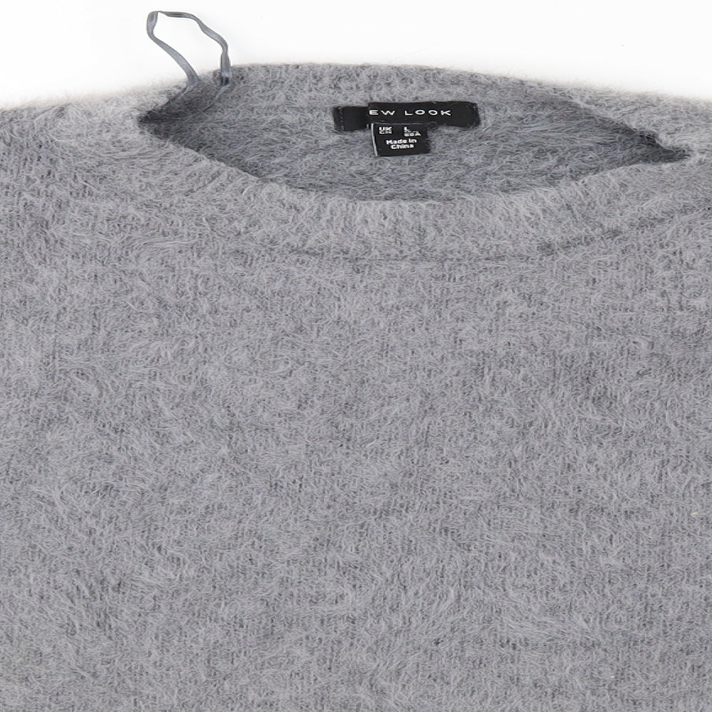 New Look Womens Grey  Knit Pullover Jumper Size L
