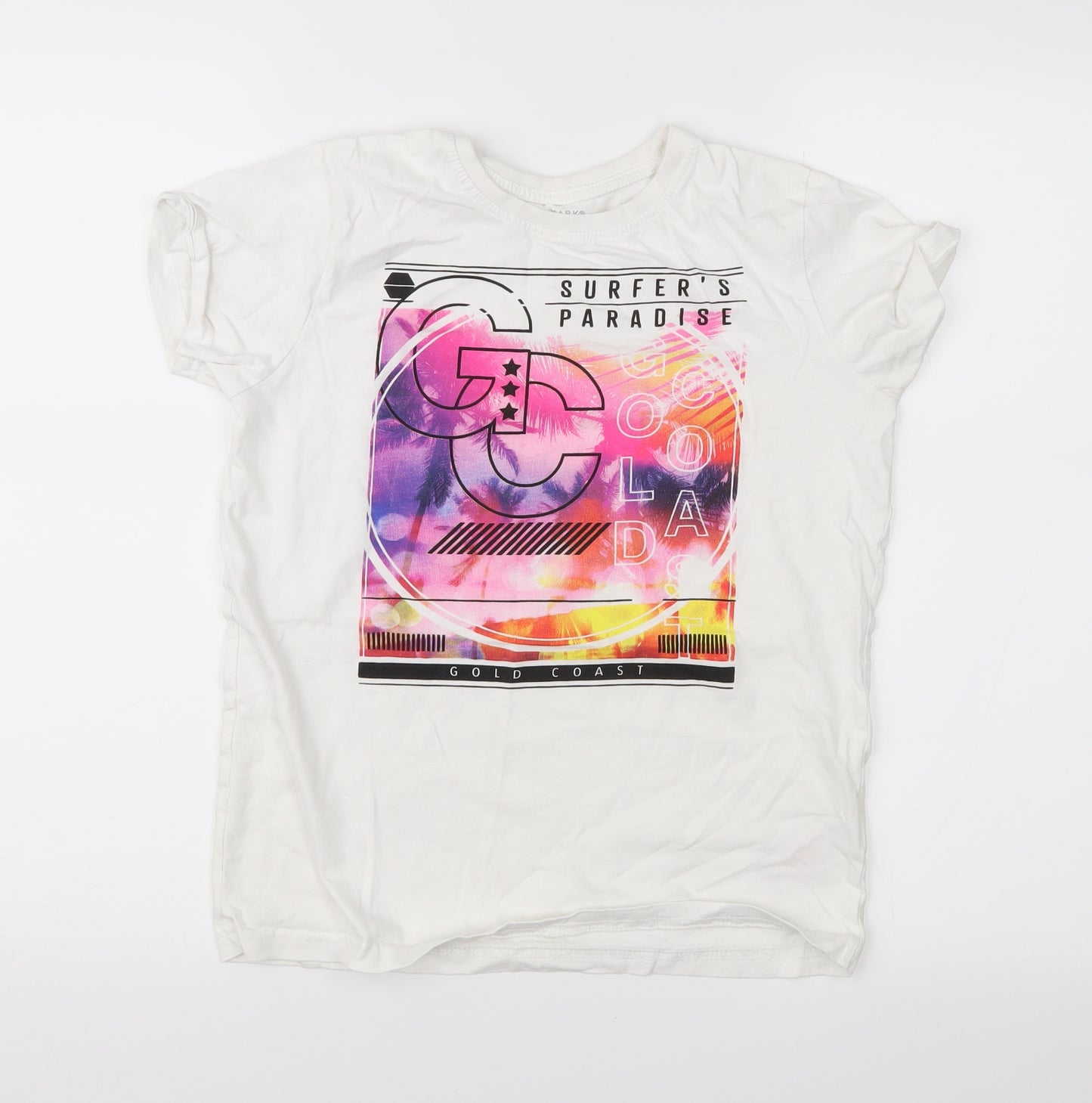 Primark Boys White   Basic T-Shirt Size 10-11 Years
