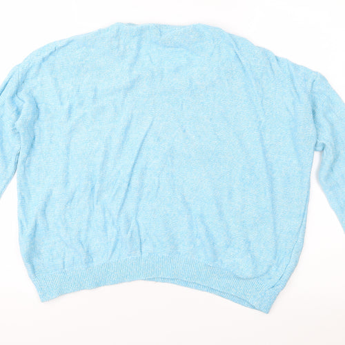Topshop Womens Blue  Knit Pullover Jumper Size 8