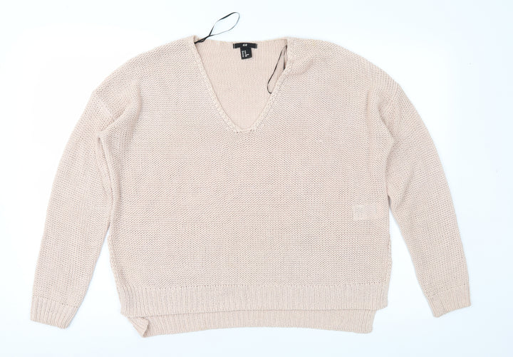 H&M Womens Pink  Knit Pullover Jumper Size XS
