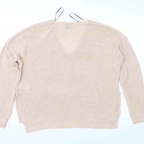 H&M Womens Pink  Knit Pullover Jumper Size XS