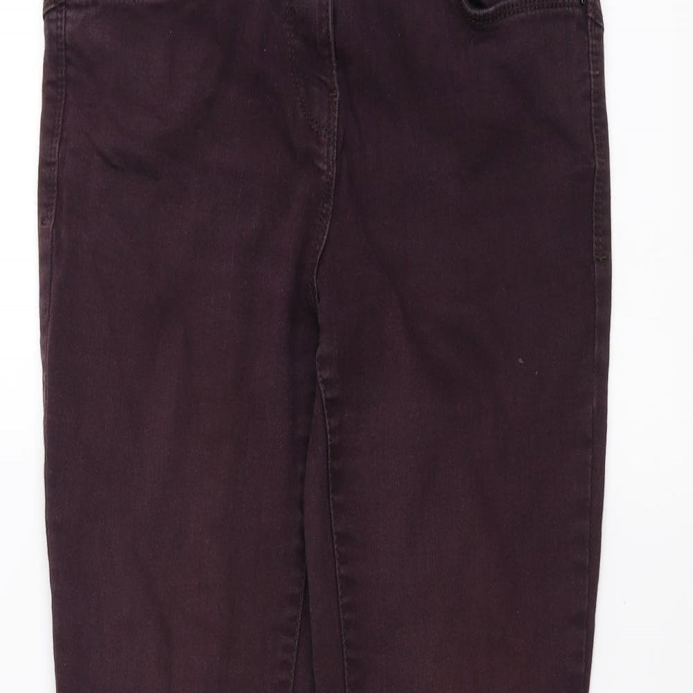 Marks and Spencer Womens Purple  Denim Skinny Jeans Size 10 L27 in - sculpt & lift