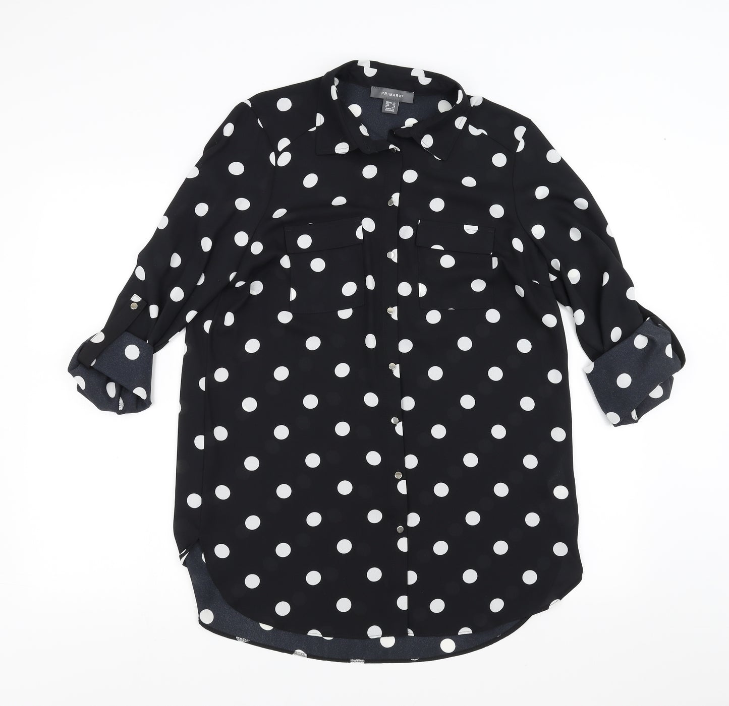 Primark Womens Black Polka Dot  Basic Blouse Size 12