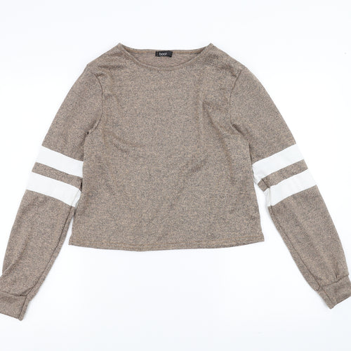 Boohoo Womens Brown   Pullover Jumper Size M