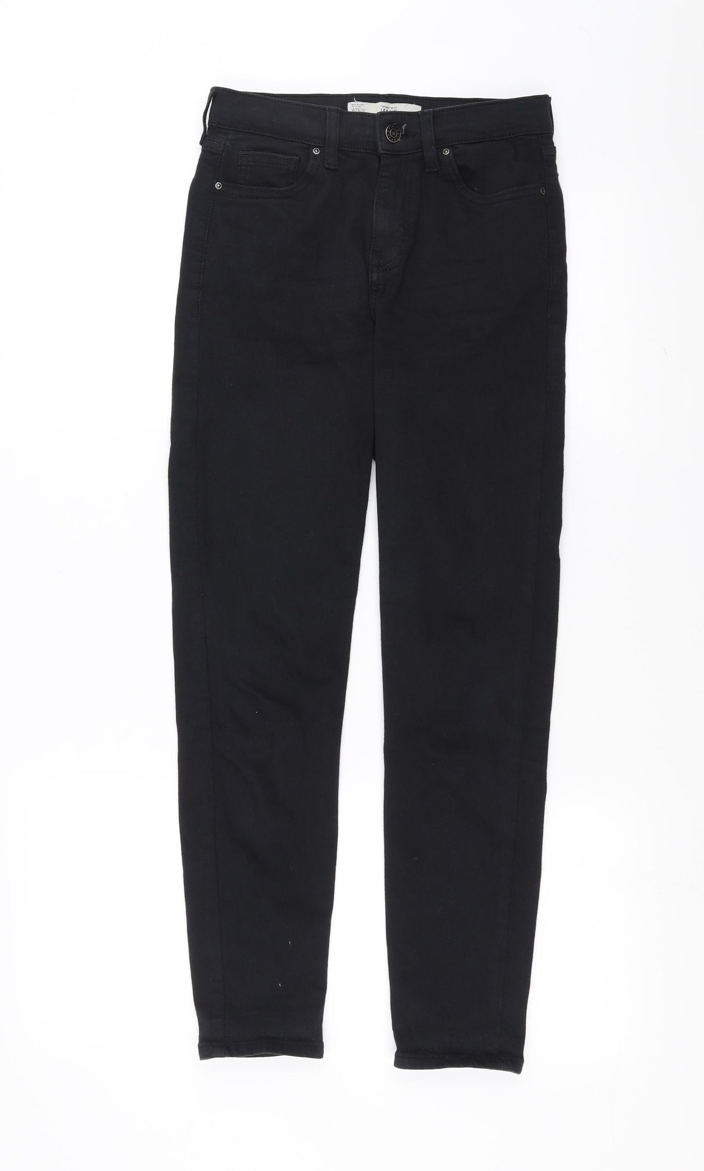 Topshop Womens Black  Denim Skinny Jeans Size 26 in L30 in