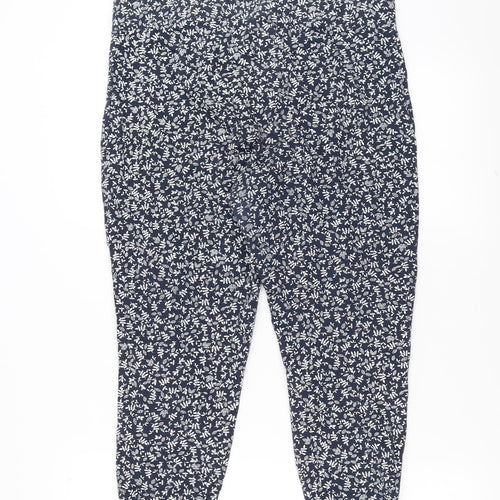 Bonmarché Womens Blue Floral  Cropped Leggings Size 16 L20 in
