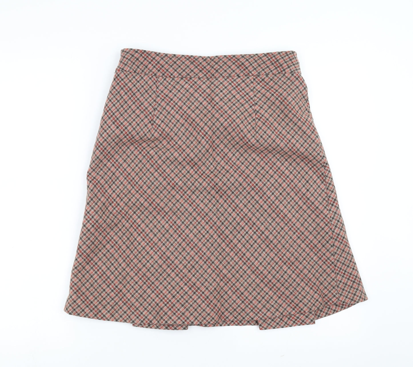 Marks and Spencer Womens Red Check  A-Line Skirt Size 6
