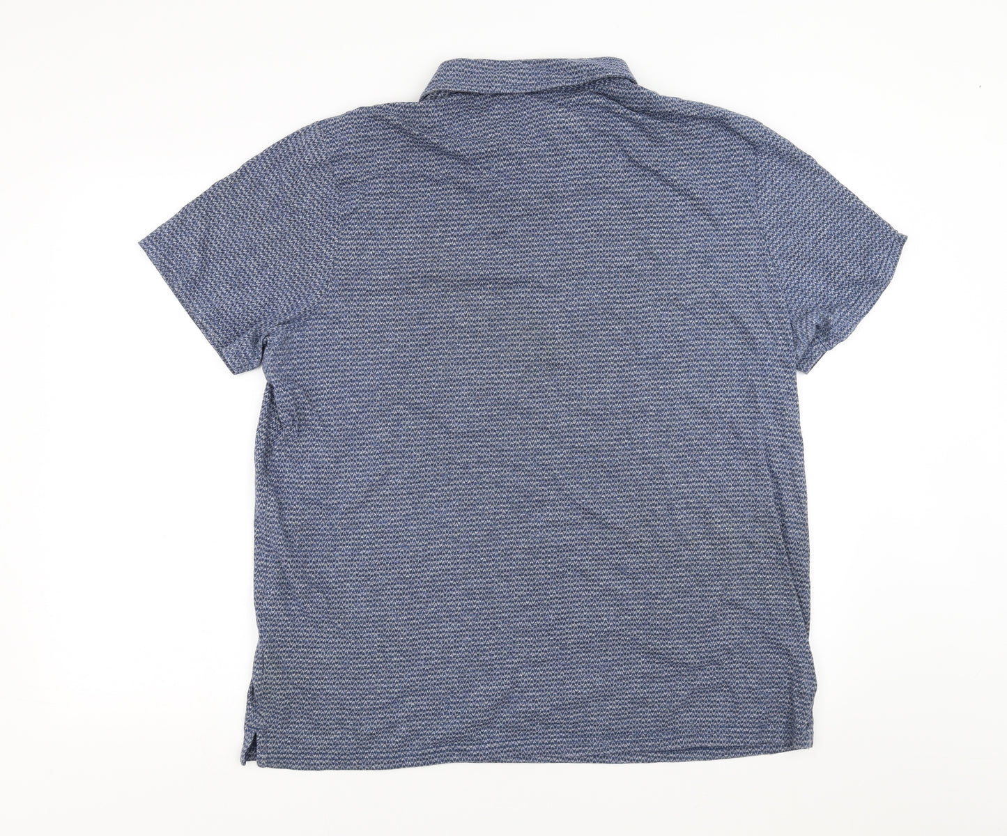 George Mens Blue Geometric   Polo Size XL