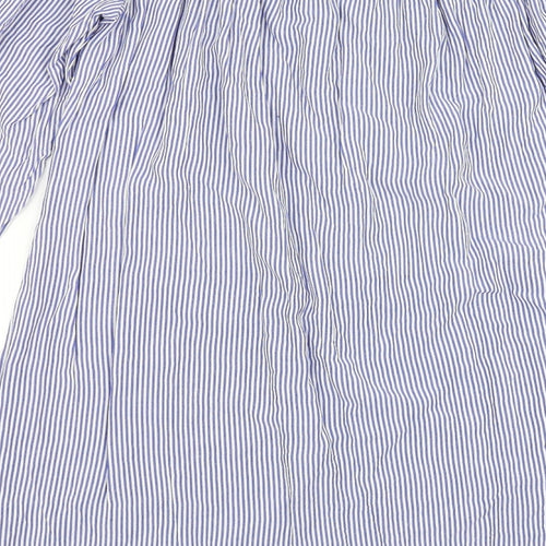 Papaya Womens Blue Striped  Shift  Size 12  - Embroidered