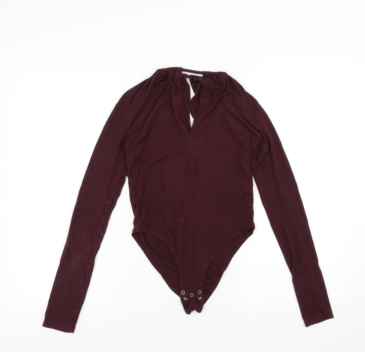 Topshop Womens Purple Bodysuit One-Piece Size 8