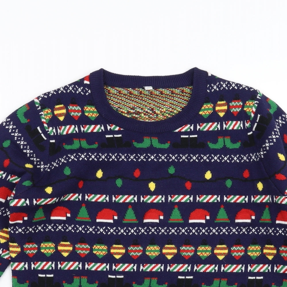Marks and Spencer Boys Blue   Pullover Jumper Size 11-12 Years  - Christmas  Jumper