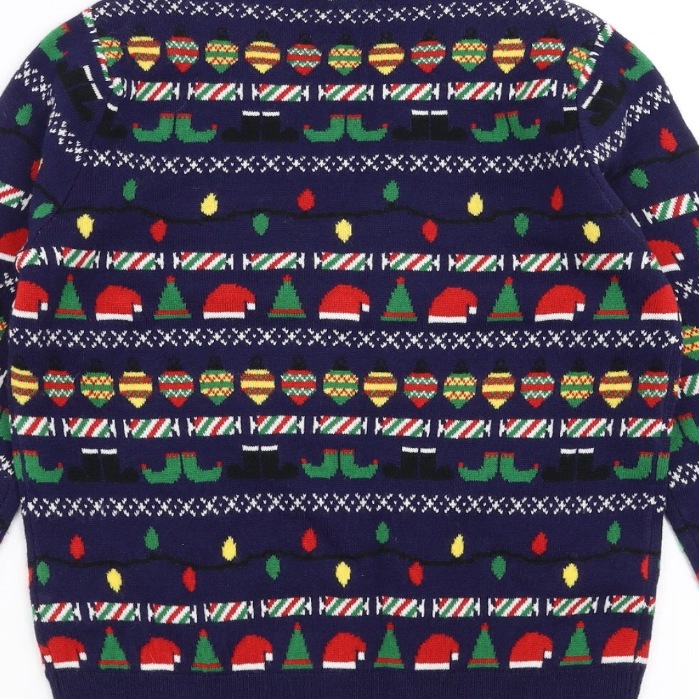Marks and Spencer Boys Blue   Pullover Jumper Size 11-12 Years  - Christmas  Jumper