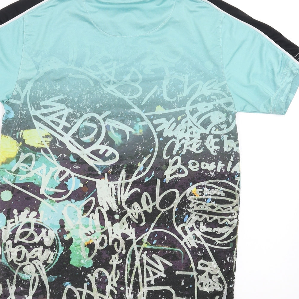 Sonneti Boys Blue   Basic T-Shirt Size 10-11 Years  - Graffiti Print