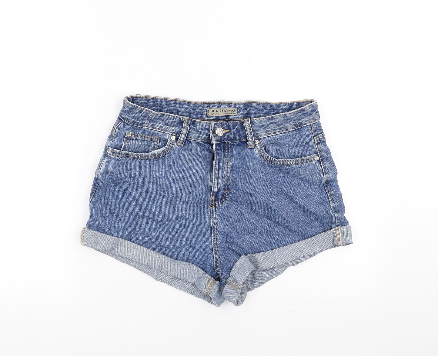 Primark Womens Blue  Denim Hot Pants Shorts Size 10
