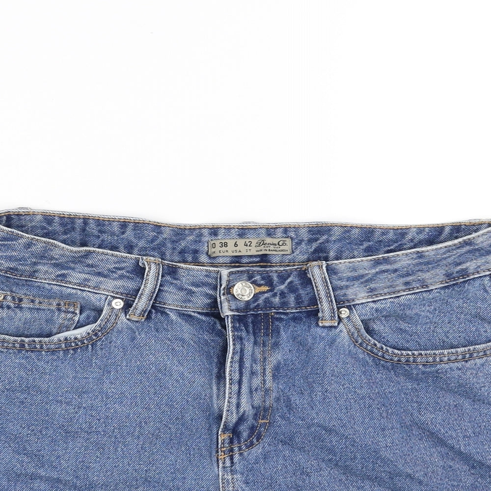 Primark Womens Blue  Denim Hot Pants Shorts Size 10
