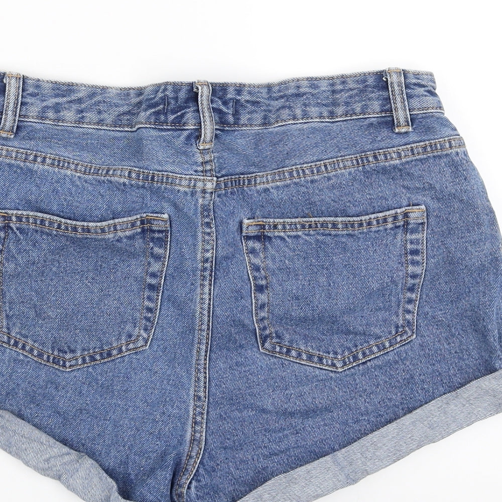 Primark Womens Blue  Denim Hot Pants Shorts Size 10