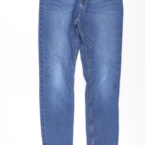 H&M Womens Blue  Denim Skinny Jeans Size 14 L30 in