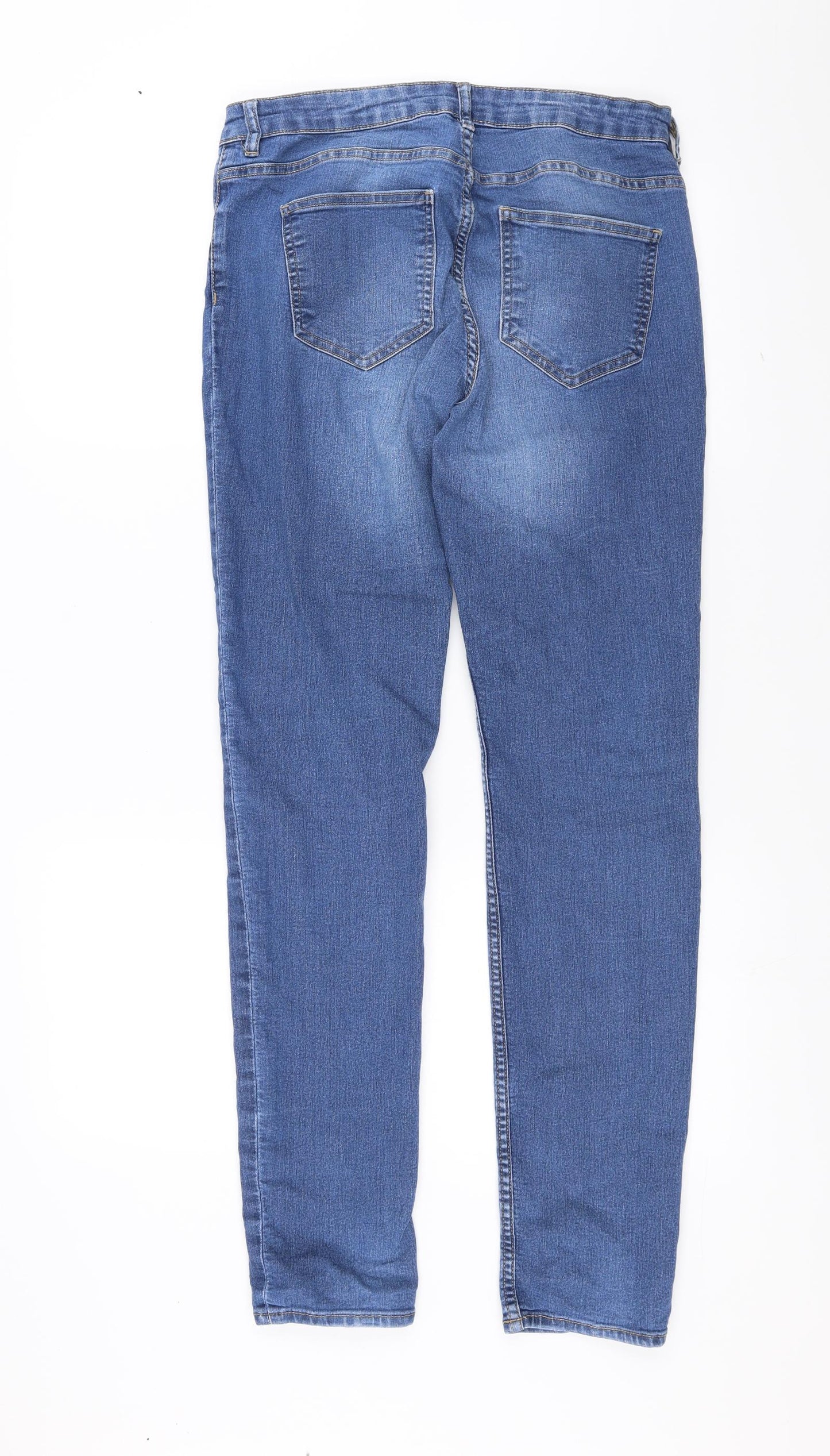 H&M Womens Blue  Denim Skinny Jeans Size 14 L30 in