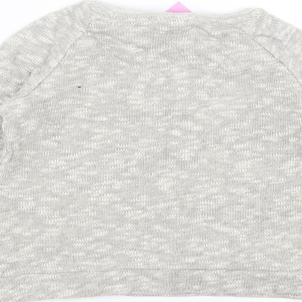 F&F Girls Beige   Pullover Jumper Size 18-24 Months  - butterflies