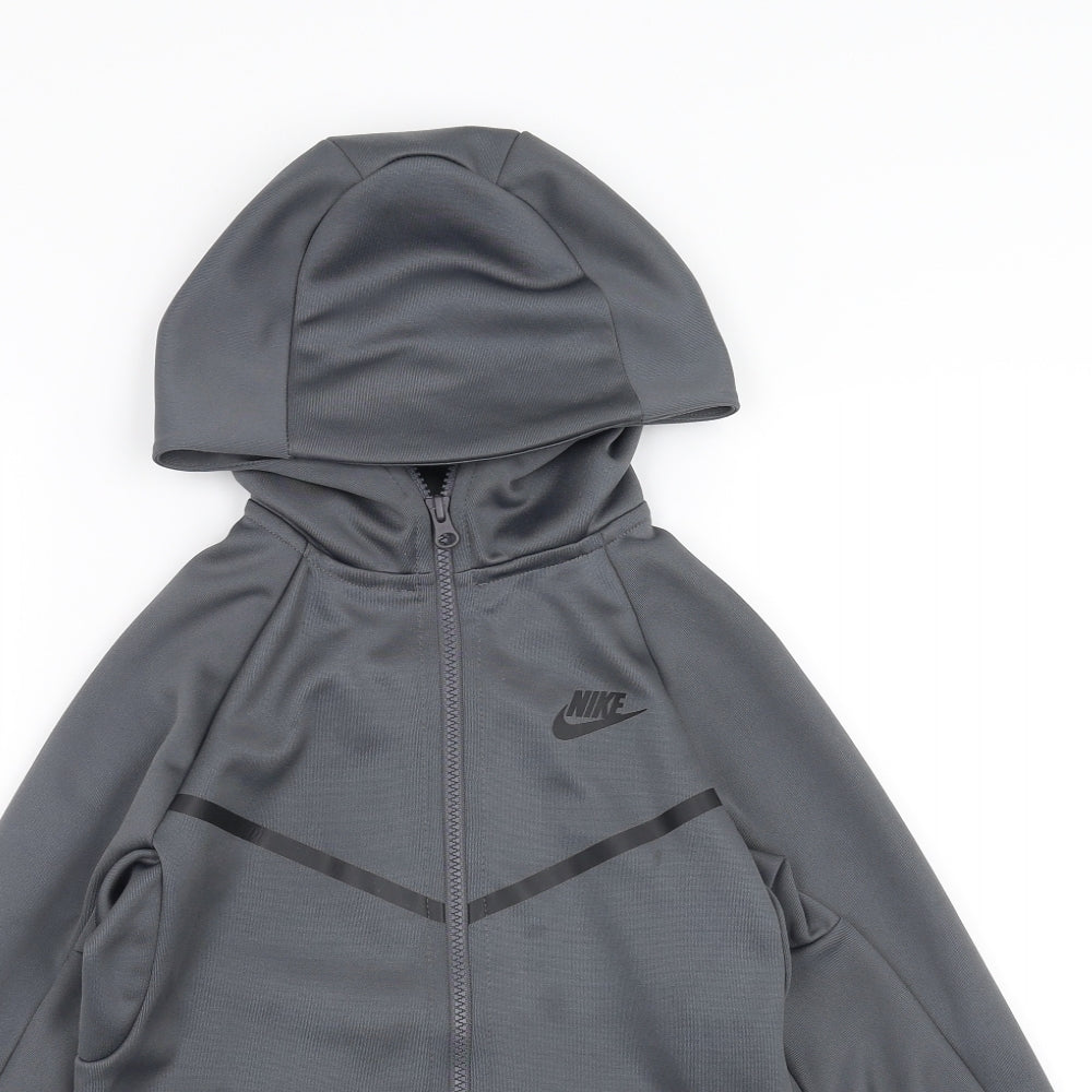 Nike Boys Grey   Full Zip Hoodie Size 10-11 Years