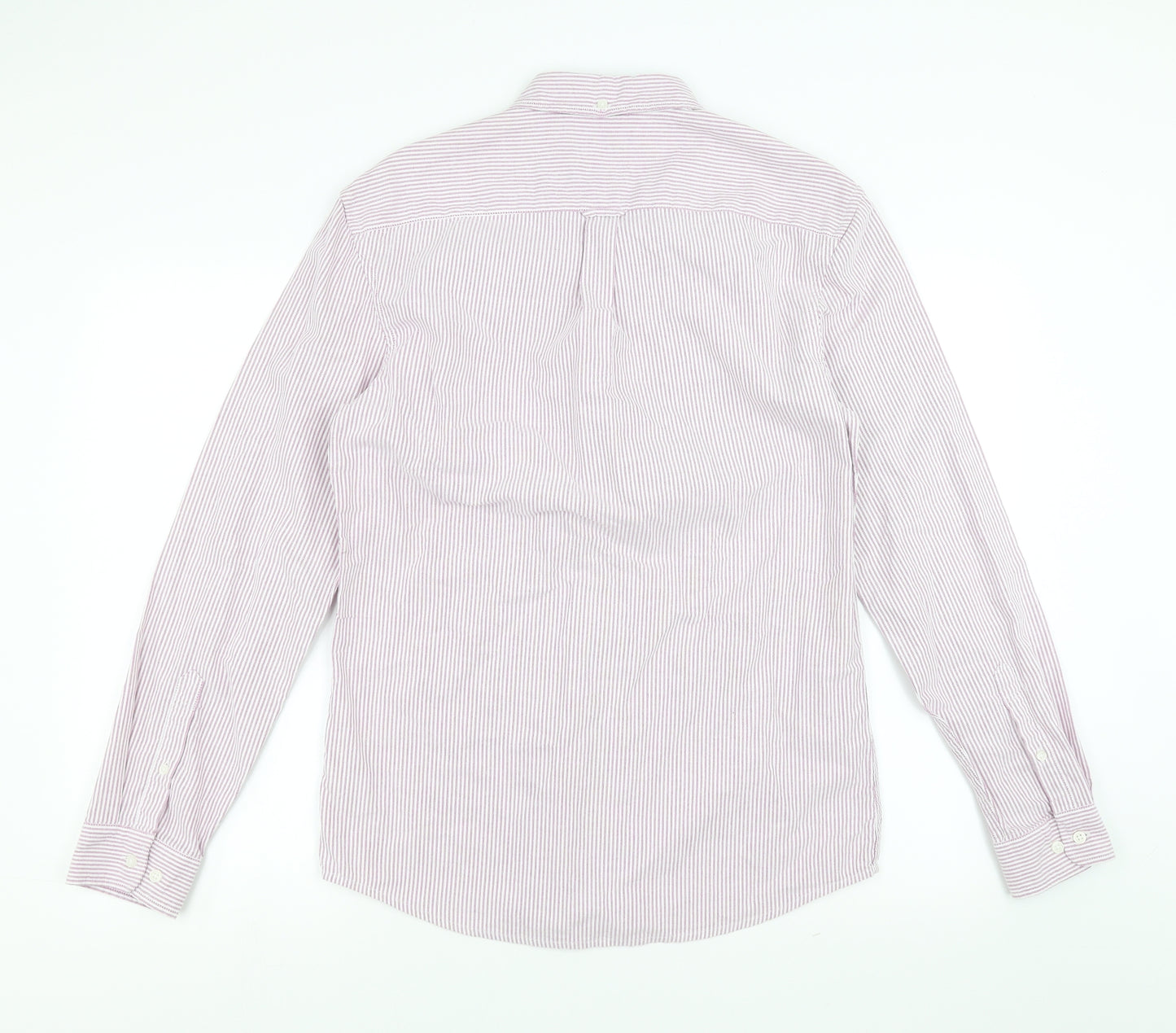 Marks and Spencer Mens Pink Striped   Button-Up Size S