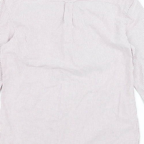 Marks and Spencer Mens Pink Striped   Button-Up Size S
