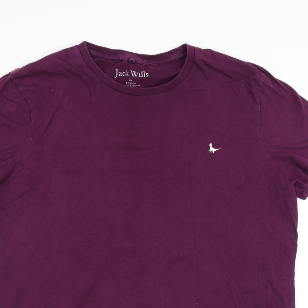 Jack Wills Mens Purple    T-Shirt Size L