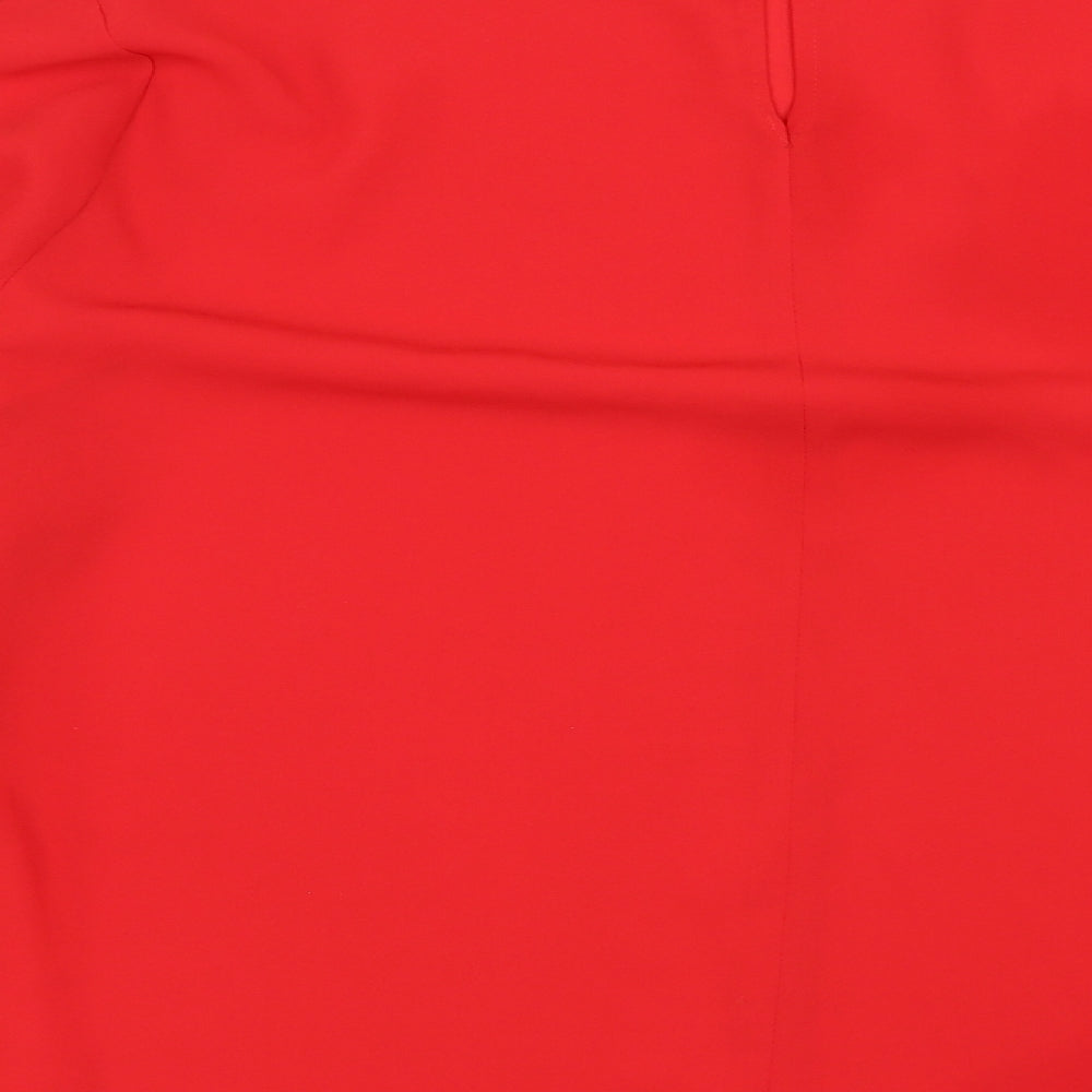 Peacocks Womens Red   Basic Blouse Size 20  - Ruffle Sleeve detail