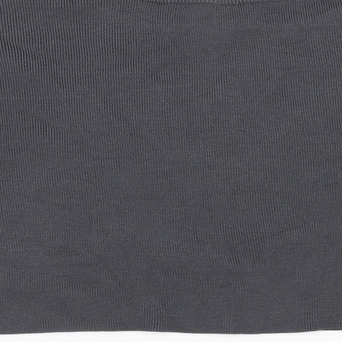 New Look Womens Grey   Pullover Jumper Size 12  - tie sleeve detail