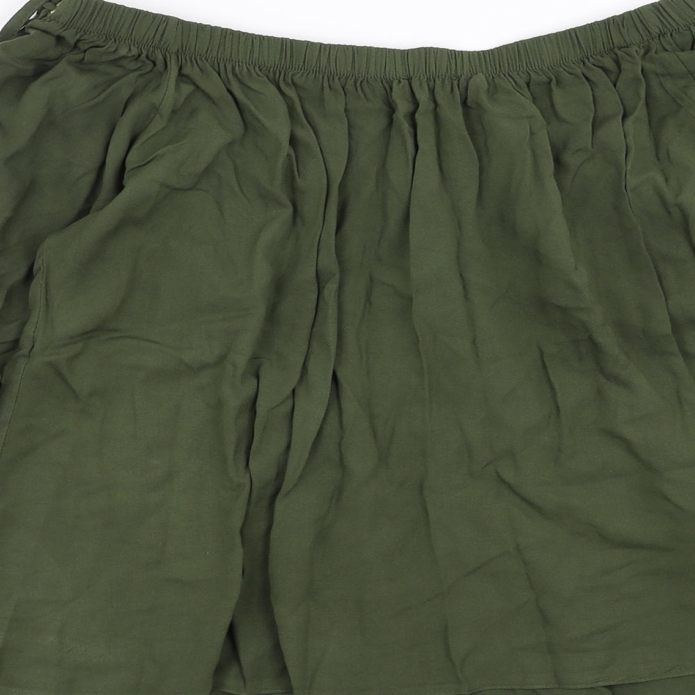 Select Womens Green   Basic Blouse Size 16  - tie sleeve detail