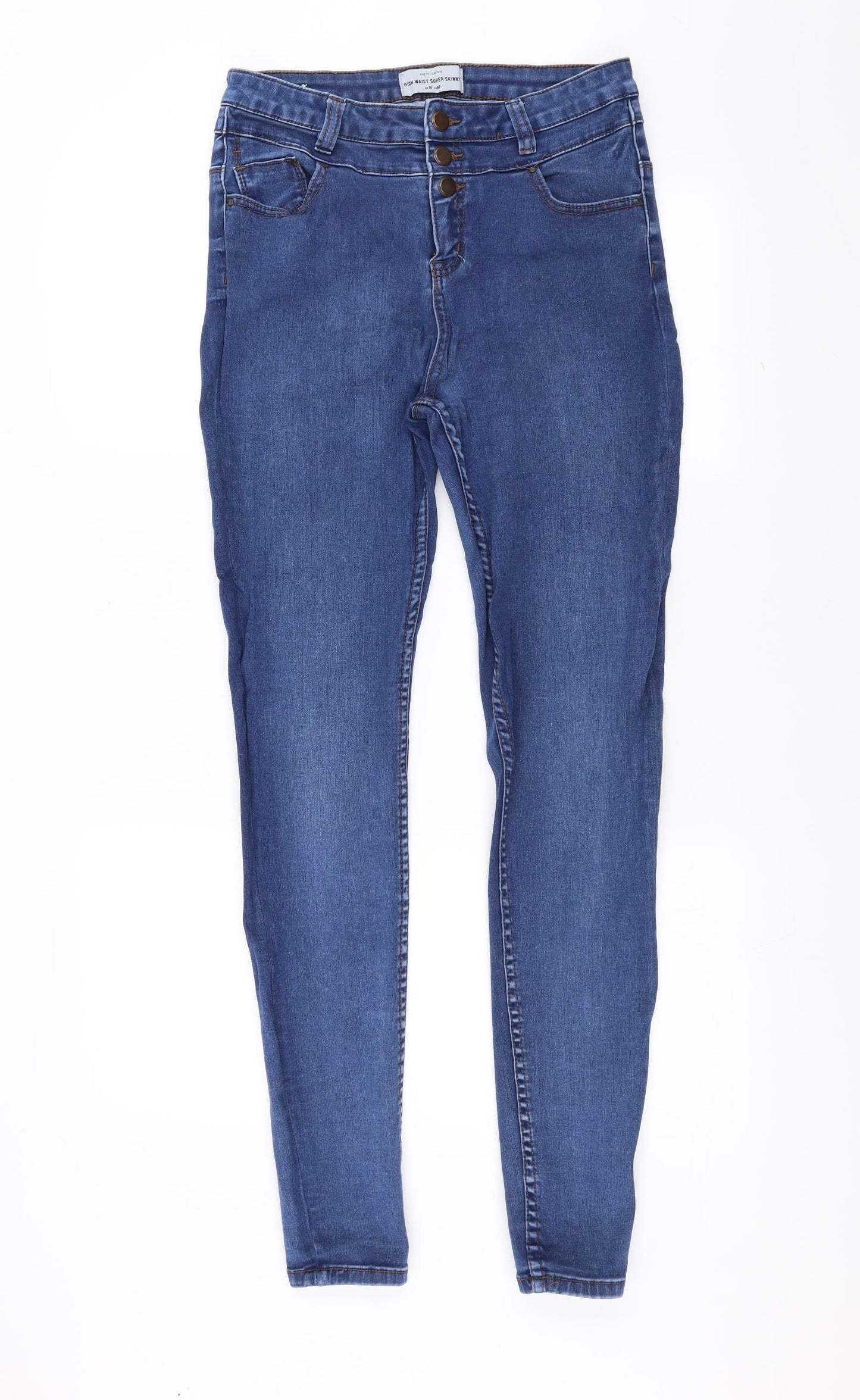 New Look Womens Blue  Denim Skinny Jeans Size 14 L31 in