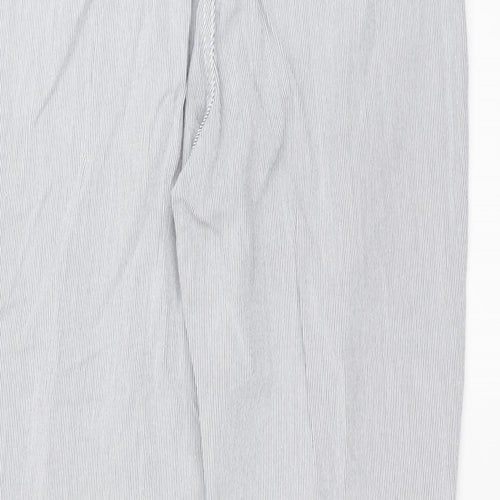 Marks and Spencer Womens Blue Striped  Trousers  Size 36 in L27 in - straight