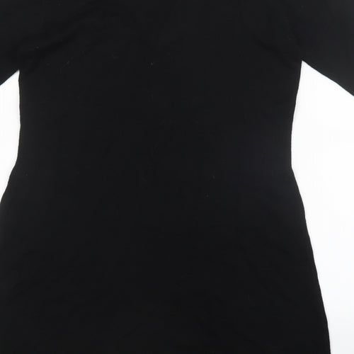 Melrose Womens Black  Knit T-Shirt Dress  Size 14